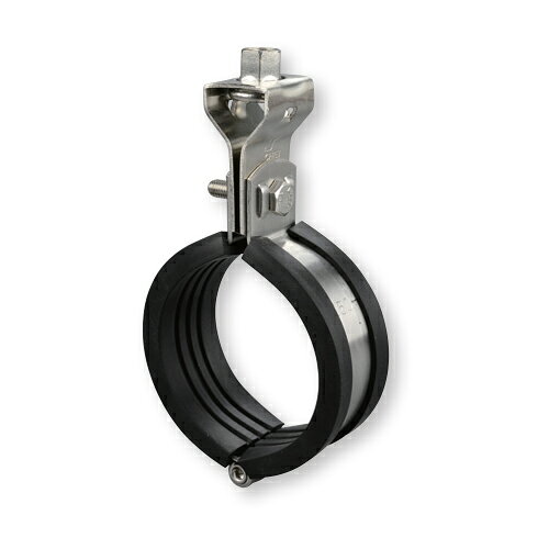 ●メーカー:日栄インテック●型式:N-013173-032●コードNo.:032●管径称:32A●適合配管径(A):46.3●txB:2.0x25●d:0.375●締 付ボ ルトナット:M6x25●C:25●H:88●ゴム厚:3●廻り止め:有●仕様:袋入り●出荷目安:5営業日以内●適合管:塩ビライニング鋼管(VD/PC)●防振ゴム:CR●ラク吊りシリーズ●ステンレス製(SUS304)