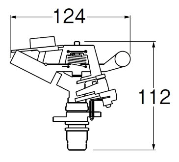 SANEI(旧:三栄水栓製作所):PCパートサークルスプリンクラー上部 型式:C518F-13