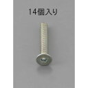 エスコ:m5 ×10mm 六角穴付皿頭ボルト 三価クロメート/14本 型式:EA949MC-510(1セット:14個入)(4)