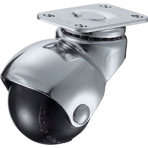 ハンマーキャスター:ハンマー プレート式 旋回式ゴム車輪 50mm 型式:405P-R50