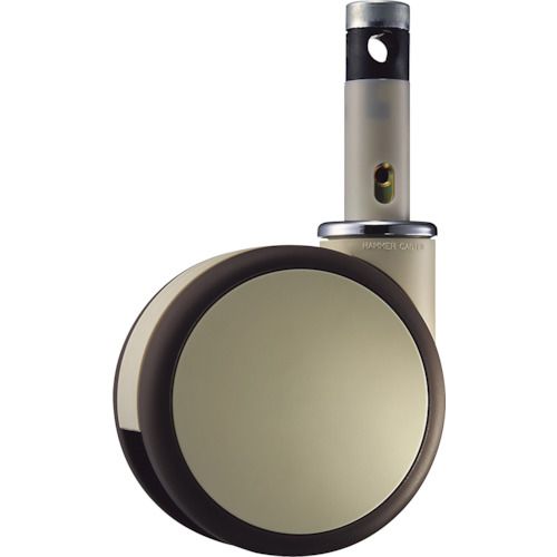 ハンマーキャスター:ハンマー セントラルロック付双輪旋回式ウレタン車輪 125mm アイボリー 型式:707K-FA3125