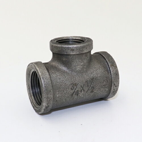 乐天商城 - 海外調達品(ツビオ):黒継手・径違いチーズ 型式:BRT-1206-黒