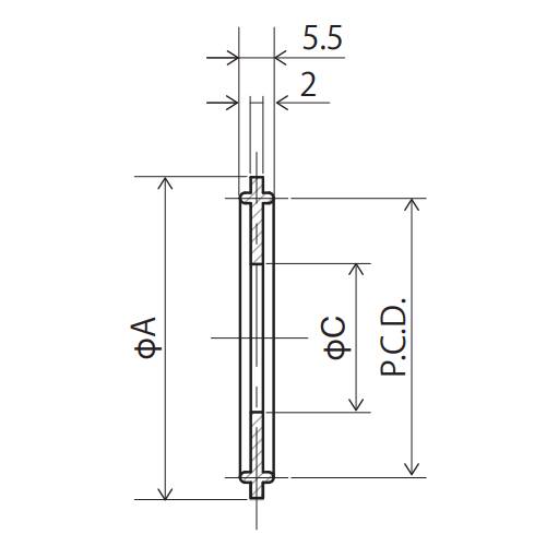 フローバル:ヘルールガスケット(ツバ無)/EPDM 型式:UPKB-1.25S-EPDM