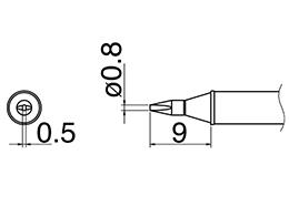 エスコ (ESCO) φ0.8mm 交換用こて先 (EA304AL用) EA304AL-15