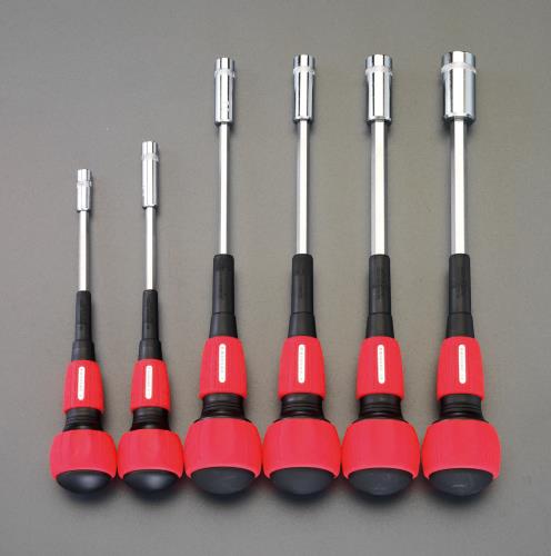 エスコ (ESCO) EA565AE 6本組 [Nut]ドライバー(パワーグリップ) EA565AE