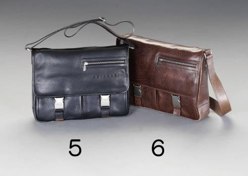 【SALE価格】エスコ (ESCO) EA927TC-6 360x 80x260mm ショルダーバッグ(本製製/ブラウン) EA927TC-6