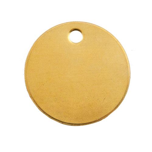 【SALE価格】エスコ (ESCO) EA591HG-14 35mm タグブランク(真鍮 丸/10枚) EA591HG-14 【4PACKセット】