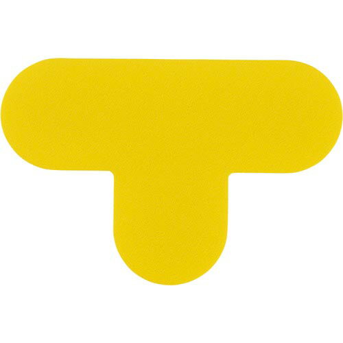 緑十字 路面表示ステッカー T型 黄 QCT-Y 100×150mm 10枚組 PVC ( 403022 ) (株)日本緑十字社