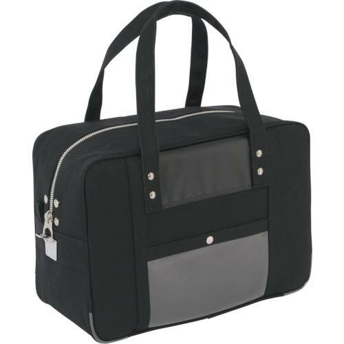 SANEI 帆布メール用ボストン(M)馬蹄錠金具付 黒 ( BTM-U-01 ) 三栄産業(株)