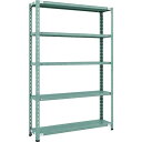 【SALE価格】TRUSCO CB型セミボルトレス軽中量棚 1200X300XH1800 5段 グリーン ( CB-6435-GN ) トラスコ中山(株)