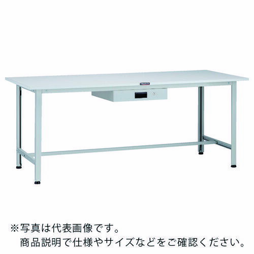 楽天配管材料プロ トキワ【SALE価格】TRUSCO　軽荷重作業台（200kg）AO型　1800X600XH740　薄型1段引出付　ホワイト色 AO-1860UDK1 （ AO1860UDK1 ） トラスコ中山（株）