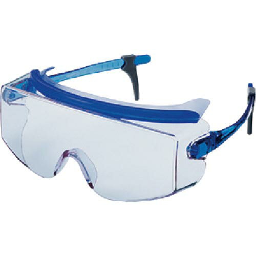 YAMAMOTO　一眼型保護メガネ（オーバーグラスタイプ）　一眼型セーフティ（ウルトラレンズ）　レンズ色／テンプルカラー：ブルー CV-737 ( CV737 ) 山本光学（株）
