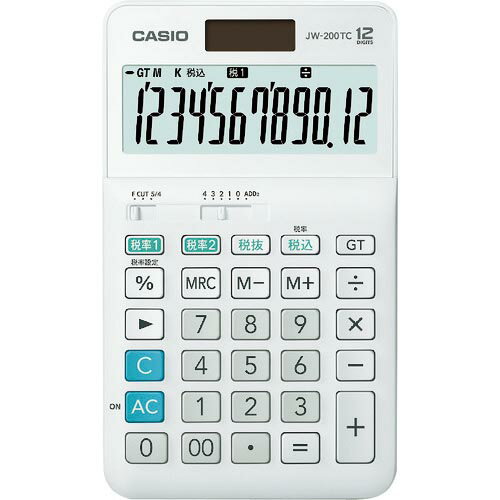 【SALE価格】カシオ W税率電卓 ジャストタイプ JW-200TC-N JW200TCN カシオ計算機 株 