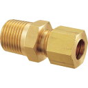 フジトク 黄銅製ハーフユニオン Φ10×3/8B 銅管用 くい込み継手 ( GC-10X3/8B ) (株)フジトク
