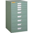 【SALE価格】TRUSCO LVE型キャビネット 500×550×H880 引出9段 ( LVE-887 ) トラスコ中山(株)