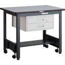 【SALE価格】TRUSCO 中荷重作業台(500kg)CFW型 900X600XH740 2段引出付 ダークグレー色 ( CFWP-0960F2 ) トラスコ...