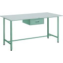 【SALE価格】TRUSCO 軽荷重立作業台(300kg)HAE型 900X600XH900 1段引出付 グリーン色 ( HRAE-0960F1 (リノリューム...