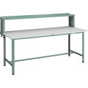 TRUSCO 軽荷重作業台(300kg)AE型 1800X750XH1044(全高) 上棚付 グリーン色 ( AE-1800YURB ) トラスコ中山(株)