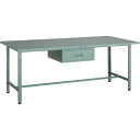 【SALE価格】TRUSCO 軽荷重作業台(300kg)AE型 1800X900XH740 1段引出付 グリーン色 ( SAE-1809F1 (スチールテンバン...