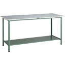 【SALE価格】TRUSCO 軽荷重立作業台(300kg)HAE型 1800X750XH900 下棚2枚付 グリーン色 ( HRAE-1800LT2 ) トラス...