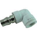チヨダ チューブ継手 ファイブ内蔵カップリングエルボプラグ W(白) 12mm ( F12-PLW ) 千代田通商(株)