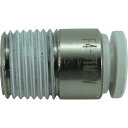 チヨダ チューブ継手 ファイブ六角穴付メイルコネクター W(白) 4mm・R1/8 ( F4-01MSW ) 千代田通商(株)