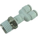 チヨダ ファイブメイルブランチワイ W(白)4mm・R1/4 ( F4-02MYW ) 千代田通商(株)