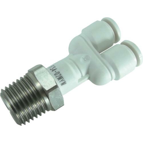 チヨダ ファイブSUSメイルブランチワイ 白 4mm・R1/4 ( FS4-02MYW ) 千代田通商(株)