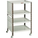 【SALE価格】TRUSCO V型ツールワゴン 482X420XH798 4段 Pパネル付 ( VL-1P2 ) トラスコ中山(株)