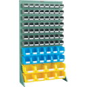 TRUSCO パネルコンテナラック 床置型 コンテナ小X56中X12 大X8 緑 ( T-16227N GN ) トラスコ中山(株)