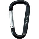 【SALE価格】TRUSCO カラビナ 線径6mmX60mm D型 ブラック ( TKN660BK ) トラスコ中山(株)