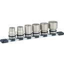 【SALE価格】TONE インパクト用ソケットセット(ホルダー付) 6pcs 差込角12.7mm ( HNV406S ) TONE(株)
