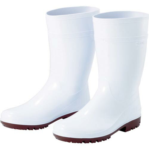 特長：油や水など滑りやすい床面での作業に適した滑りにくい靴底です。銀などの無機系抗菌剤を練り込んでいますので、半永久的に抗菌効果が持続します。異物などが目詰まりしにくい靴底です。仕様：寸法(cm)：24.5色：ホワイト足幅サイズ：EEE靴丈(cm)：29.8US(アメリカ)規格サイズ：6.5UK(イギリス)規格サイズ：6.5EU(ヨーロッパ)規格サイズ：39動摩擦係数：0.30以上材質／仕上：胴部・底部:塩化ビニル（PVC）　●代表画像について 商品によっては、代表画像を使用している場合がございます。 商品のカラー、サイズなどが異なる商品をイメージ画像として 使用させて頂いている場合がございます。 必ず、商品の品番と仕様をご確認のうえ、ご注文お願いいたいます。 　●北海道・沖縄・離島・一部地域の送料について 別途追加で送料がかかる場合がございます。 送料がかかる場合は、メールにて送料をご連絡させて頂き、 お客様にご了承頂いてからの手配となります。 　●お買上げ明細書の廃止について 当店では、個人情報保護と環境保護の観点から同封を廃止しております。 お買上げ明細書が必要な場合は、備考欄に「お買上げ明細必要」と 記載お願いいたします。 当店からの出荷の場合は、同封にて発送させて頂きます。 （※メーカー直送の場合は、PDFデータをメールさせて頂きます。）