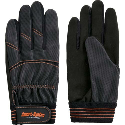 富士グローブ 人工皮革手袋(袖口マジックタイプ) SC-706 スマートシンクロ ブラック L ( 7719 ) 富士グローブ(株)