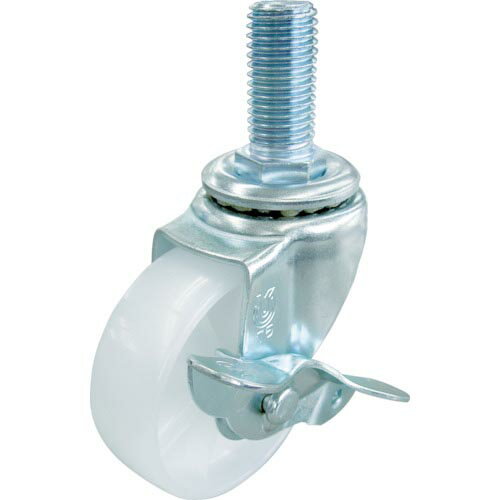 ユーエイ ねじ込み式 自在 キャスター ナイロン 車輪径65mm ストッパー付き Sタイプ ST-S型 ネジ寸法W3/4×40山数10 ( ST-65NS-W3/4-40 ) (株)ユーエイ キャスター事業部