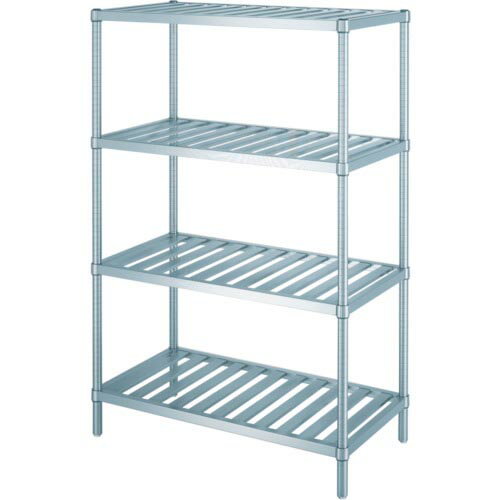 シンコー ステンレスラック(スノコ棚タイプ)4段 RSN4型 SUS304 888×438×1800 ( RSN4-9045 (SUS304) ) シンコー(株)