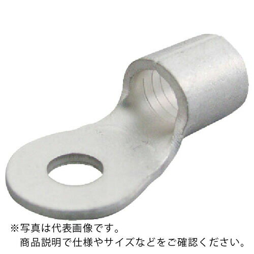 ニチフ 裸圧着端子 R形(100P) より線16.78~26.66 外寸16.5mm スタッド径6.4mm ( R 22-6 ) (株)ニチフ