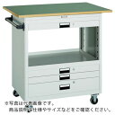 【SALE価格】TRUSCO スチール製ワゴン(溶接一体構造) ツールワゴン 750×500×H880 浅3深1引出 天板付 ヤンググリーン ( NTS-731...