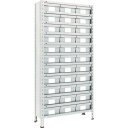TRUSCO スチールラック 軽量棚 875X300X1800 樹脂引出NG 大X33 ネオグレー 63V-812F11 NG(ネオグレー) ( 63V812F...
