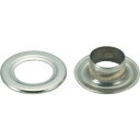 TRUSCO 両面ハトメ 真鍮ニッケルメッキ 15mm 10組入 (ブリスターパック入) ( P-THP-BN15 ) トラスコ中山(株)