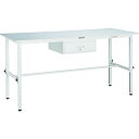 TRUSCO 軽荷重作業台高さ調節式(150kg)AEM型 900X600XH650~950 1段引出付 ホワイト色 ( AEM-0960F1 W ) トラスコ...