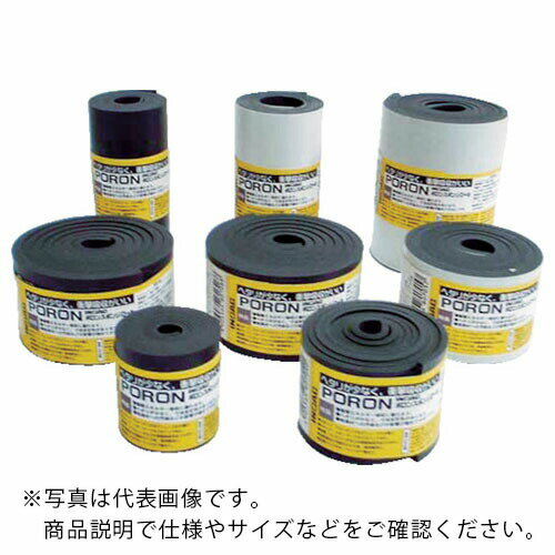 イノアック　マイクロセルウレタンロールPORON　黒　5×50mm×1M巻 L24-550-M ( L24550M ) （株）イノア..