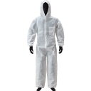 アゼアス 使い捨て保護服 PP続服 AZ WORK 白色 M ( AZ WORK1000W-M ) アゼアス(株)