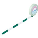 【SALE価格】緑十字 ガードテープ(ラインテープ) 白/緑(トラ柄) GT-252WG 25mm幅×20m ( 148044 ) (株)日本緑十字社