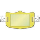 つくし e帽章 透明ポケット付き 黄 ヘルメット用樹脂バンド付 WE-122H ( WE122H ) （株）つくし工房