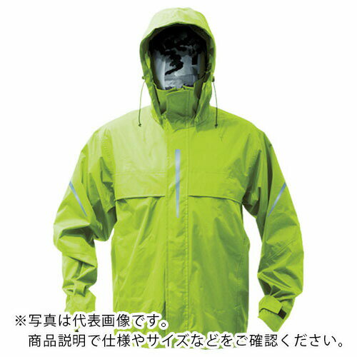 TRUSCO ベンチレーション(通気口)付レインスーツ ライム LL ( TRW360-84-LL ) トラスコ中山(株)