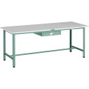【SALE価格】TRUSCO 軽荷重作業台(300kg)AE型 1800X750XH740 薄型1段引出し付 グリーン色 ( RAE-1800UDC1 ) トラ...