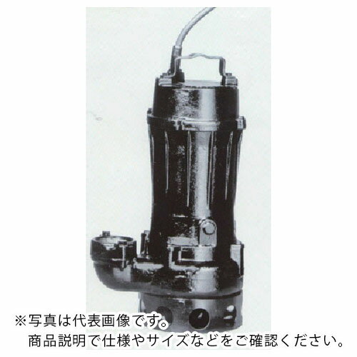 特長：繊維質の夾雑物も移送できます。軸封部は耐磨耗性にすぐれたダブルメカニカルシールとオイルシール又はシールリングを併用しています。自動復帰形のモーター保護装置を内蔵しモーター損傷を防止しています。用途：汚水排水処理用。工業設備用。建築設備用。仕様：吐出量(L/min)：200全揚程(m)：7.5周波数(Hz)：60口径(mm)：65電源(V)：三相200電流(A)：3.5出力(kW)：0.75ケーブル長(m)：6着脱装置なし非自動運転型材質／仕上：ケーシング:FC200羽根車:FC200主軸 シャフト:SUS420J2セット内容／付属品：相フランジ注意：ご注文時必ず周波数をご指定下さい。　●メーカー取寄商品について 本商品はメーカーからの取寄商品となります。 納期は、メーカー確認後、メールでご連絡させて頂きます。 在庫状況、生産状況によっては、かなり納期がかかる場合もございます。 　※納期がかかる場合、キャンセルも可能です。(早めにご連絡ください) ご注文前の納期確認も承りますので、お気軽にお問い合わせください。 　●代表画像について 商品によっては、代表画像を使用している場合がございます。 商品のカラー、サイズなどが異なる商品をイメージ画像として 使用させて頂いている場合がございます。 必ず、商品の品番と仕様をご確認のうえ、ご注文お願いいたいます。 　●代金引換でのお支払いについて 発送する商品の総重量が20kgを超えてしまったり、 商品の大きさが当店から発送できる規定サイズを超えてしまう場合 メーカー直送での対応となりますので、 代金引換がご利用頂けない場合がございます。 該当する場合、当店から別途メールにてご連絡させて頂いております。 　●北海道・沖縄・離島・一部地域の送料について 別途追加で送料がかかる場合がございます。 送料がかかる場合は、メールにて送料をご連絡させて頂き、 お客様にご了承頂いてからの手配となります。 　●お買上げ明細書の廃止について 当店では、個人情報保護と環境保護の観点から同封を廃止しております。 お買上げ明細書が必要な場合は、備考欄に「お買上げ明細必要」と 記載お願いいたします。 当店からの出荷の場合は、同封にて発送させて頂きます。 （※メーカー直送の場合は、PDFデータをメールさせて頂きます。）