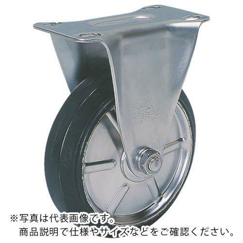 シシク ステンレスキャスター 固定 150径 ゴム車輪 ( SUNK-150-SW ) シシクSISIKUアドクライス(株 【メーカー取寄】(4)