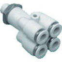 【SALE価格】CKD チューブ継手 ニュージョイントステンレスタイプ(二重Y形R付) 適合チューブ外径4mm 接続口径R1/4 ( ZW-WY4-8-P4 ) CKD(株)